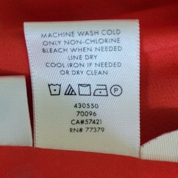 Ann Taylor sleeveless red cream retro wave halterneck mod dress size 2 EUC - Picture 13 of 14